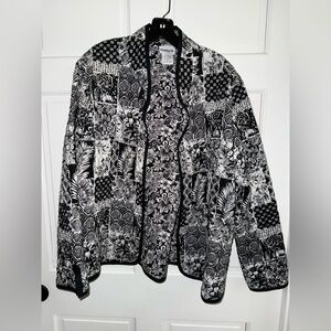 BonWorth Black and White Patchwork Bomber Jacket